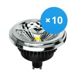 Mehrfachpackung 10x Noxion Lucent LED-Spot GU10 AR111 12W 600lm 40D - 930 Warmweiß | Höchste Farbwiedergabe - Dimmbar - Ersatz für 50W
