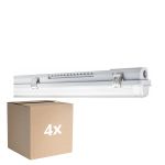 Mehrfachpackung 4x Ledvance LED Feuchtigkeitsdicht Gehäuse MT Gen 3 IP65 | Geeignet für 1x120cm LED Röhre