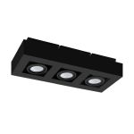 Eglo Decke Spot Mendoza Stahl Schwarz 14.1W 1035lm - 830 Warmweiß | Dimmbar - Geeignet für GU10