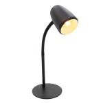 Eglo Tischlampe Carlo Stahl Schwarz | Geeignet für 1x E14