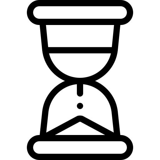 Icon mit Sanduhr und Lebensdauer